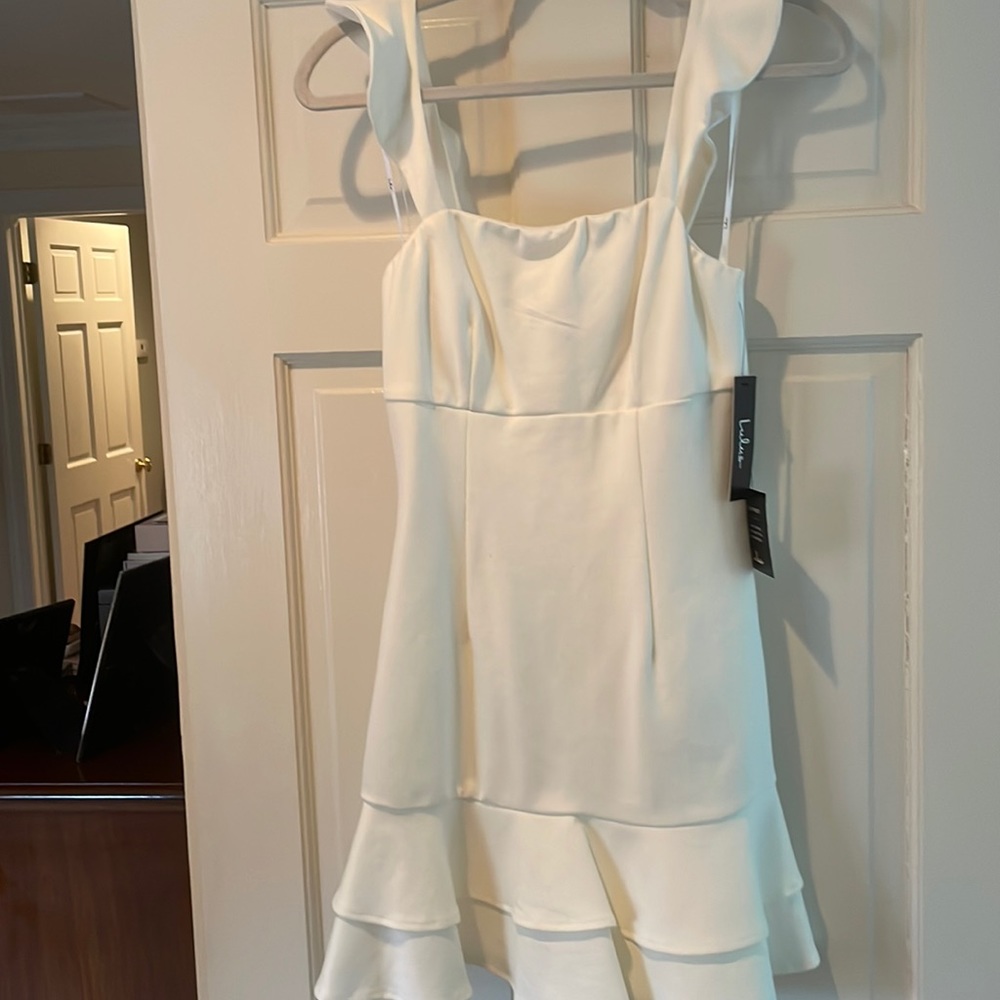 NWT Lulu's Cream XS Strappy Cream Dress; Perfect for Rush